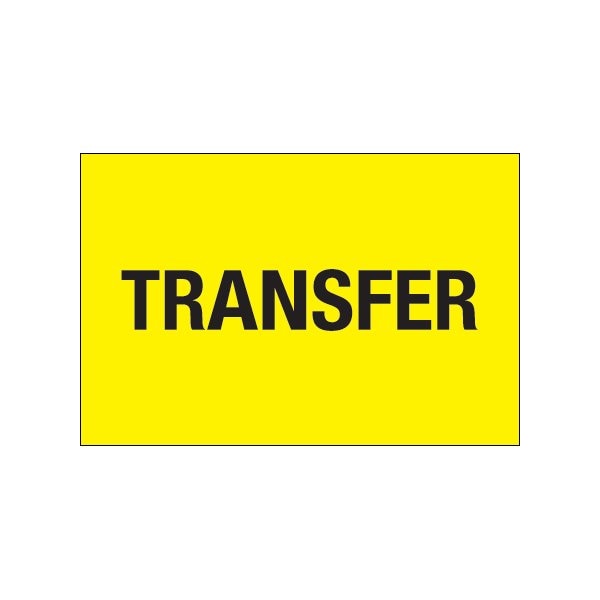 Bsc Preferred 2 x 3'' - ''Transfer'' Fluorescent Yellow Labels BUY00021164 - main